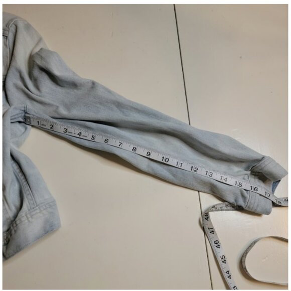 Upcycled Nirvana Band Tee Denim Jean Jacket, size large - Picture 7 of 8